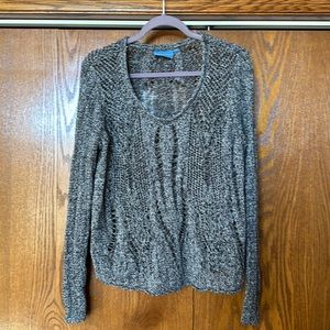 Open knit black sweater